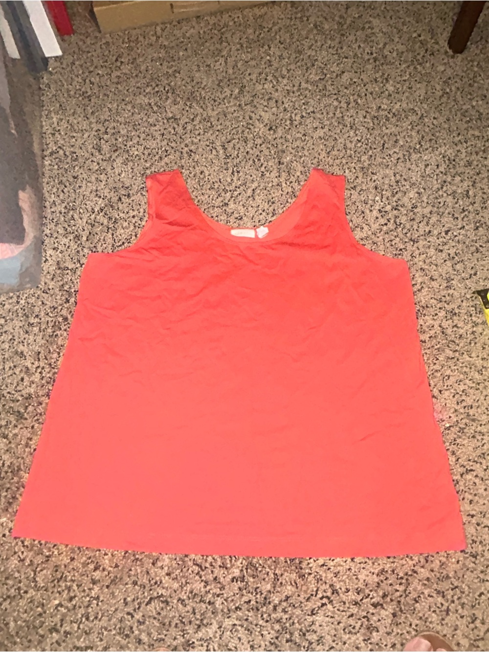 Chicos size 3 coral nylon spandex sleeveless tank